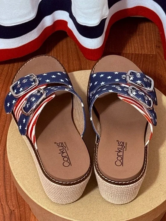 Corkys Womens Yeah Okay Americana Sandals - Picture 6 of 9